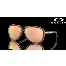 Oakley Split Time Prizm Rose Gold Polarized Lenses Brown Tortoise Frame Sunglasses